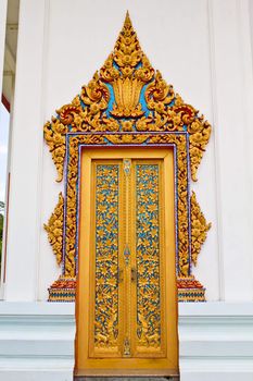 Traditional Thai style window temple can be used for tourism promotion