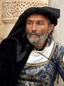 MDINA, MALTA - APR19 -  Nobleman during medieval reenactment in the old city of Mdina in Malta April 19, 2009