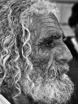 MDINA, MALTA - APR19 -  Portrait of old male actor in Mdina in Malta April 19, 2009