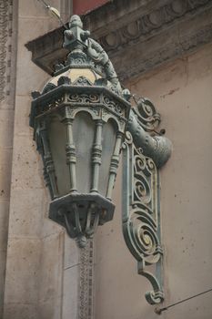 Streetlight decorated with the 19eme century