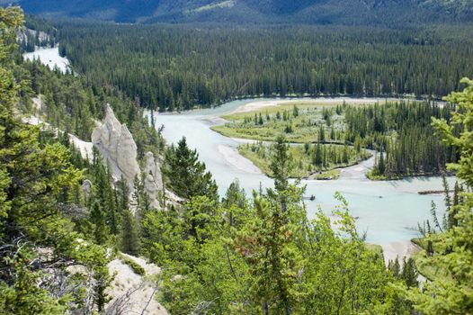 The Hoodoos in August in Banff National Park Canada