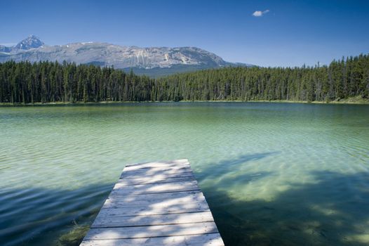 Athabasca River in Jasper National Park Canada