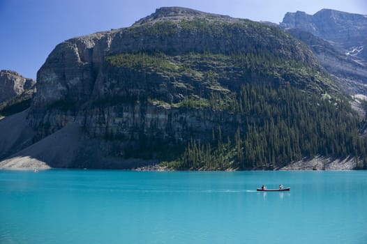Lake Moraine in Banff National Park Canada