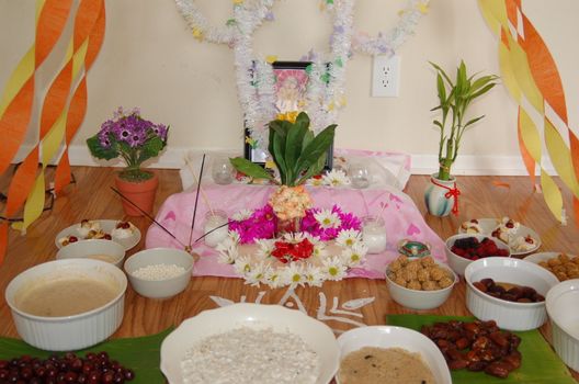 Saraswati Puja prayer of Hindu Religion 