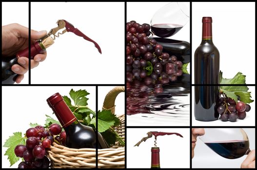 Collage about wine.