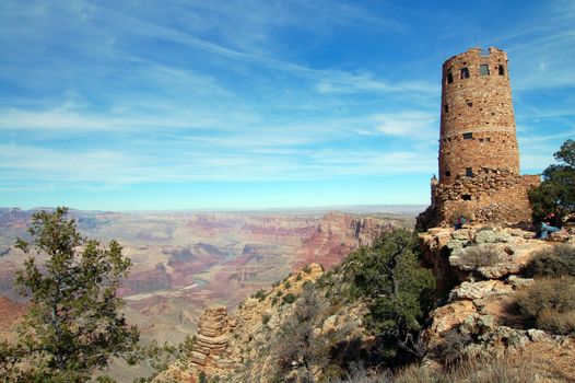 Desert View Watchtower in Grand Canyon , Arizona , America