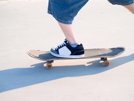 Youth in motion - skater riding skateboard