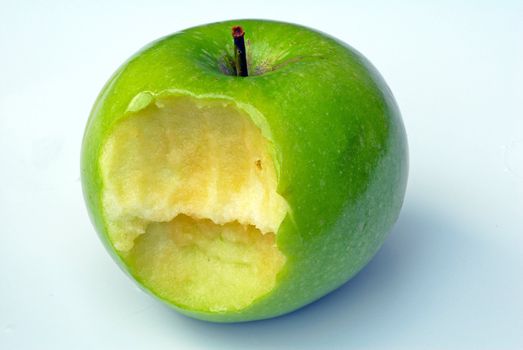 An isolated shot of a green apple