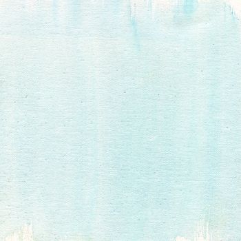 delicate pastel blue watercolor wash background on white artist canvas
