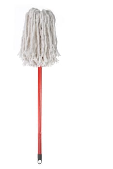 Large Mop Upside Down Isolated on White Background