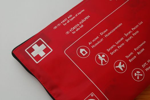 Red Emergency First Aid Kit for Home, Outdoo, Work, Travel, Hobby and Sports Use