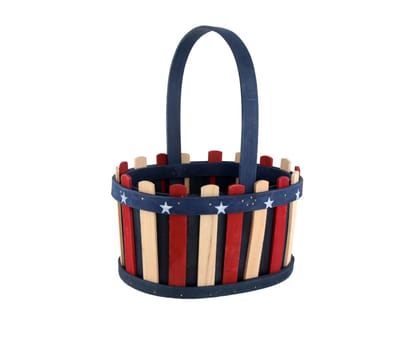 New Year's Eve or 4th of July patriotic basket