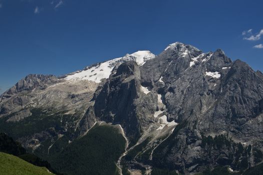 Summer portrait of Italian Dolomites in val di Fassa