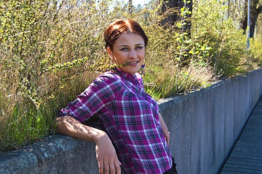 Summer portrait of attractive young woman