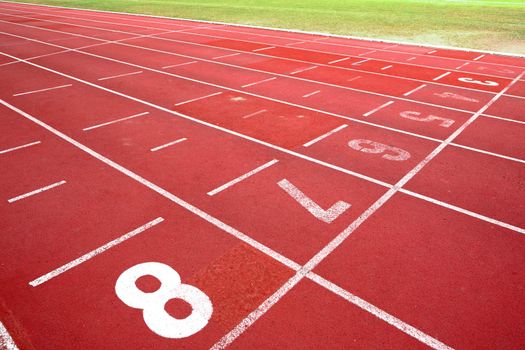 lanes of running track