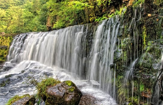 Sgwd Isaf Clun Gwyn - one of the Ystradfellte Waterfalls, The Brecon Beacons National Park, South Wales 