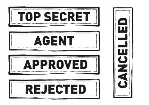 Grunge Top Secret Stamp - vector