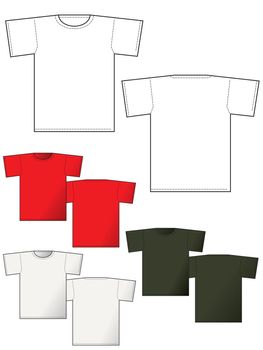 T-shirt back and front - Layout for presentation