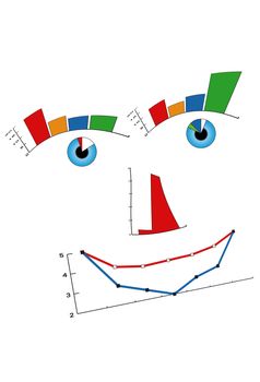 Smiley face designed with graphics chart