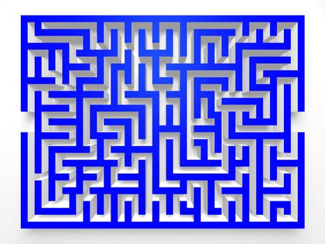 Labyrinth Maze.3D Top view.
