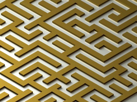 Labyrinth. Maze. 3D image.