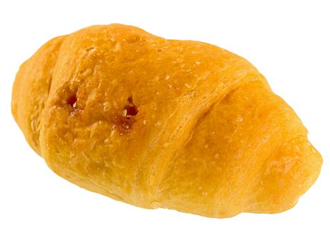 The sweet croissant isolated on white background