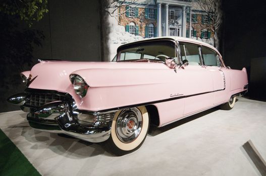 Elvis Presley's Pink Cadillac at Graceland, September 30th 2010. It has become the second most-visited private home in America with over 600,000 visitors a year. Only the White House has more visitors per year.