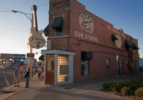 Sun Studio in Memphis, September 30th 2010. Famous artists like Johnny Cash, Elvis Presley, Carl Perkins, Roy Orbison, Charlie Feathers, Ray Harris, Warren Smith, Charlie Rich, and Jerry Lee Lewis all recorded their first songs here.