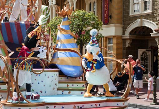 The midday parade at Disney's Magic Kingdom in Florida, October 4th 2010. Approximately 46 million people visit the Walt Disney World Resort annually.