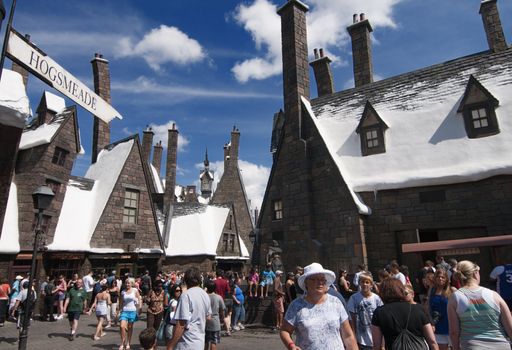 Hogsmeade at the Wizarding World of Harry Potter, Florida, 15th October 2010.  It took 5 years and $265 million to build.