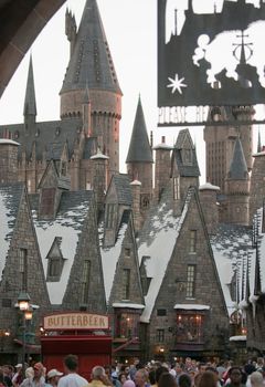 Hogsmeade at the Wizarding World of Harry Potter, Florida, 15th October 2010.  It took 5 years and $265 million to build.