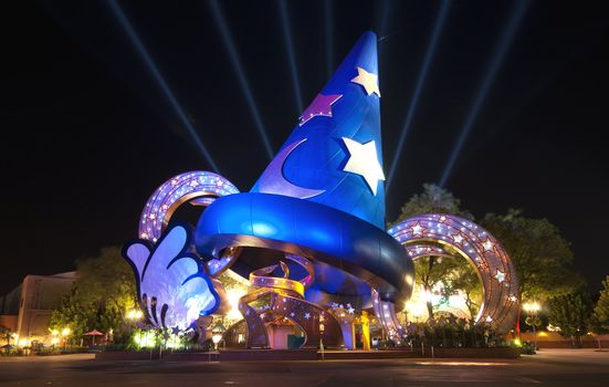 Sorcerer's Hat at Disney's Hollywood Studios, Walt Disney World, Florida, October 4th 2010. Approximately 46 million people visit the Walt Disney World Resort annually.