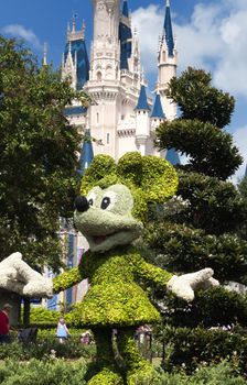 Minnie Mouse at Disney's Magic Kingdom, October 4th 2010. Approximately 46 million people visit the Walt Disney World Resort annually.