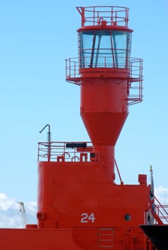 Conning tower of red lightship