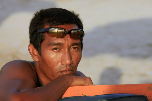 Portrait of adult Asian man. Bali. Indonesia