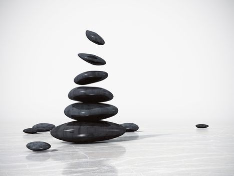 An image of a beautiful black stone tower