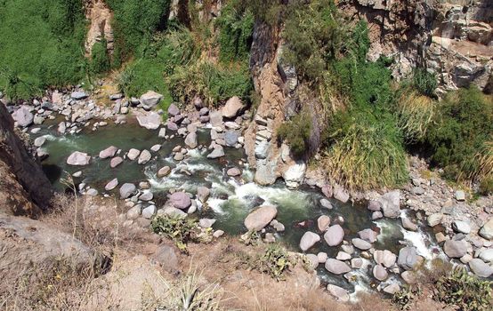 Gorge of Rio Colca in Colca Canyon