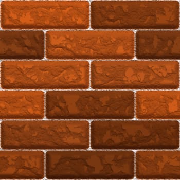 Seamless red brick wall texture that tiles as a pattern.