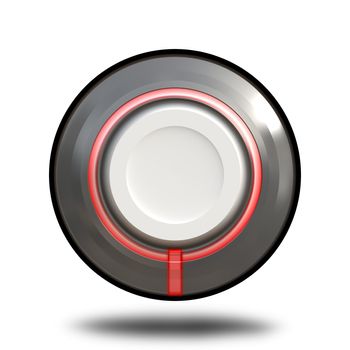 A modern looking 3D button or icon isolated over white.  Great for use in web design or in custom application..