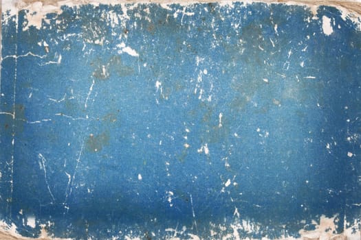 Texture, grunge, blue cardboard with age marks