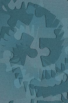 Symbolic image of the puzzle which can not any more be linked, this image representing the Alzheimer's disease