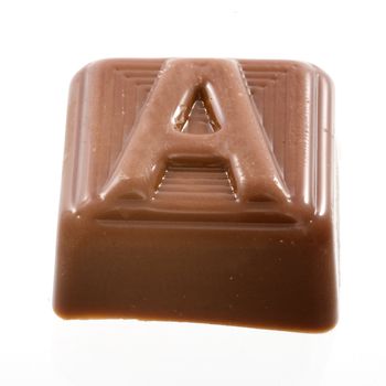 the chocolate letter A