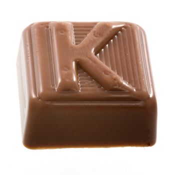 The chocolate letter "K"