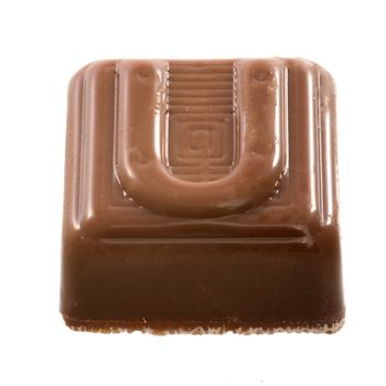 The chocolate letter "U"