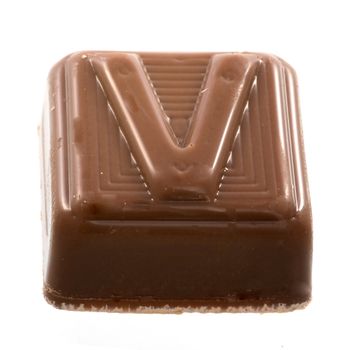 The chocolate letter "V"