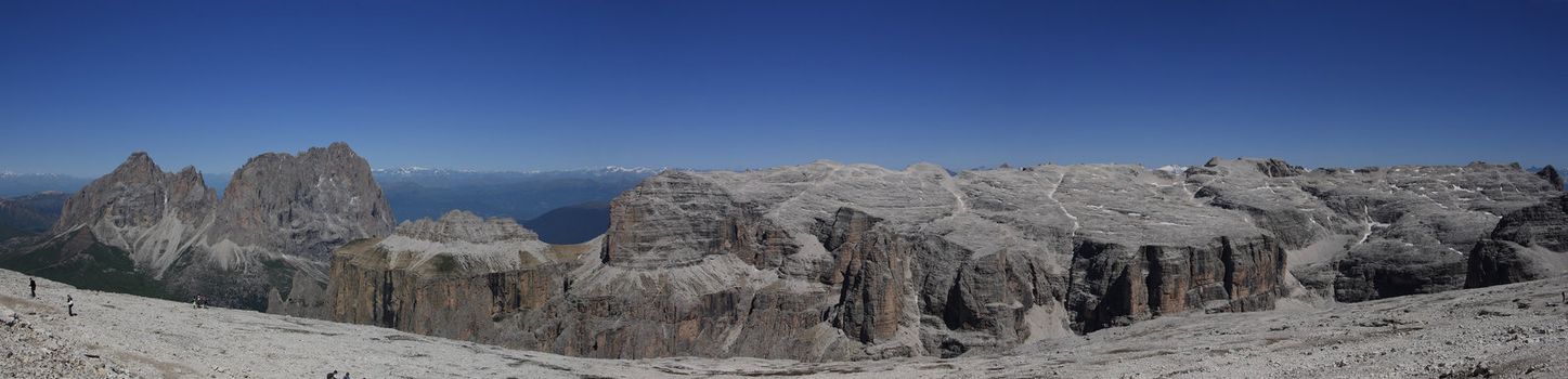 Summer view of  italian dolomites in val di fassa