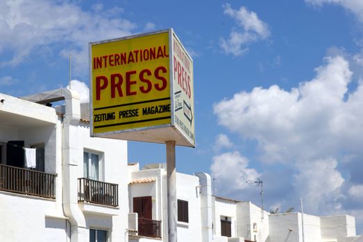 Press sign in Mallorca