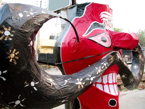 Colorful Ravana effigies on vijaydashmi in India