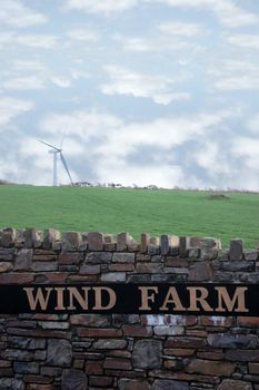 wind turbine on a wind farm in county kerry ireland