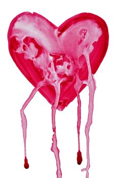 Detail of the bleeding heart - symbol of love